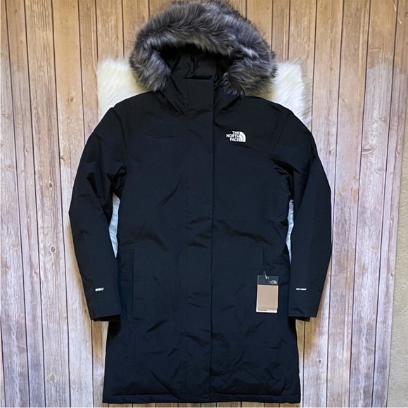 The North Face Women’s Arctic Parka Waterproof Black Coat - Picture 2 of 10